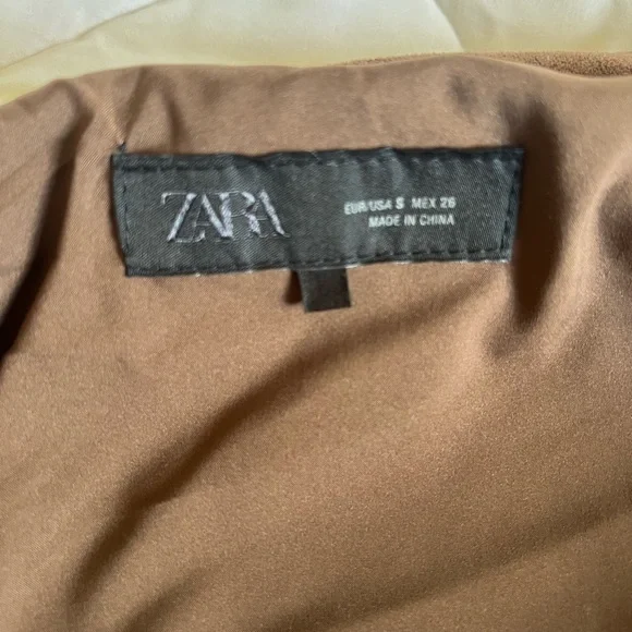 Zara Chocolate Brown Bomber Jacket - Picture 4 of 5
